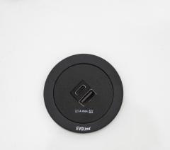 EVOline ONE2-R.20 ONE USB-Charger schwarz-Ring schwarz , Schwarz